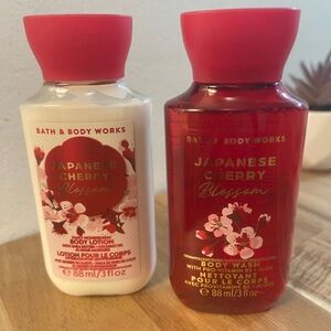 Bath & Body Works Japanese Cherry Blossom Travel Size Set (Lotion + Body Wash)